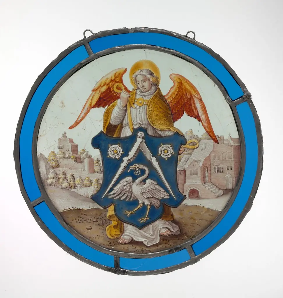 Angel Supporting a Heraldic Shield