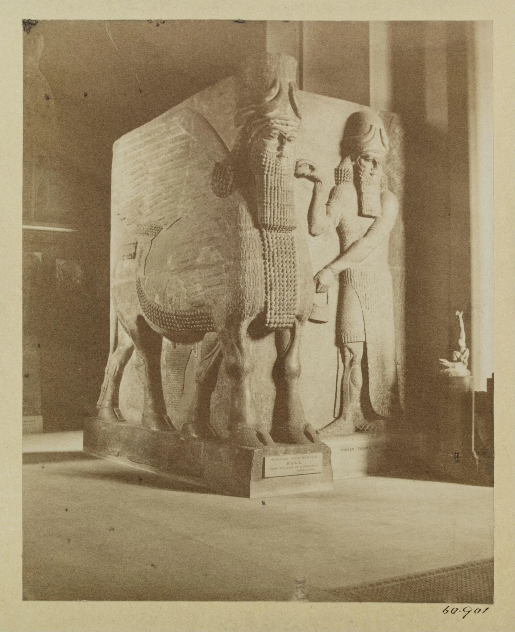 Assyrian sculpture of a winged bull, London, British Museum