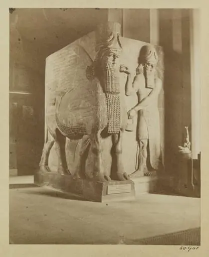 Assyrian sculpture of a winged bull, London, British Museum