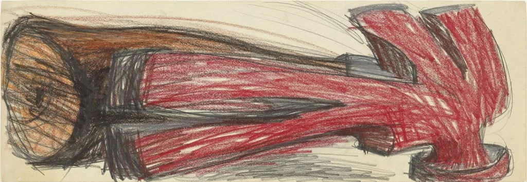 Untitled, by Lee Lozano, graphite, 1964
