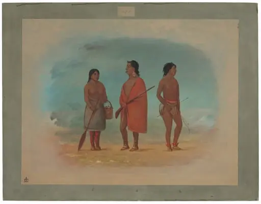 Botocudo Chief, His Wife, and a Young Man