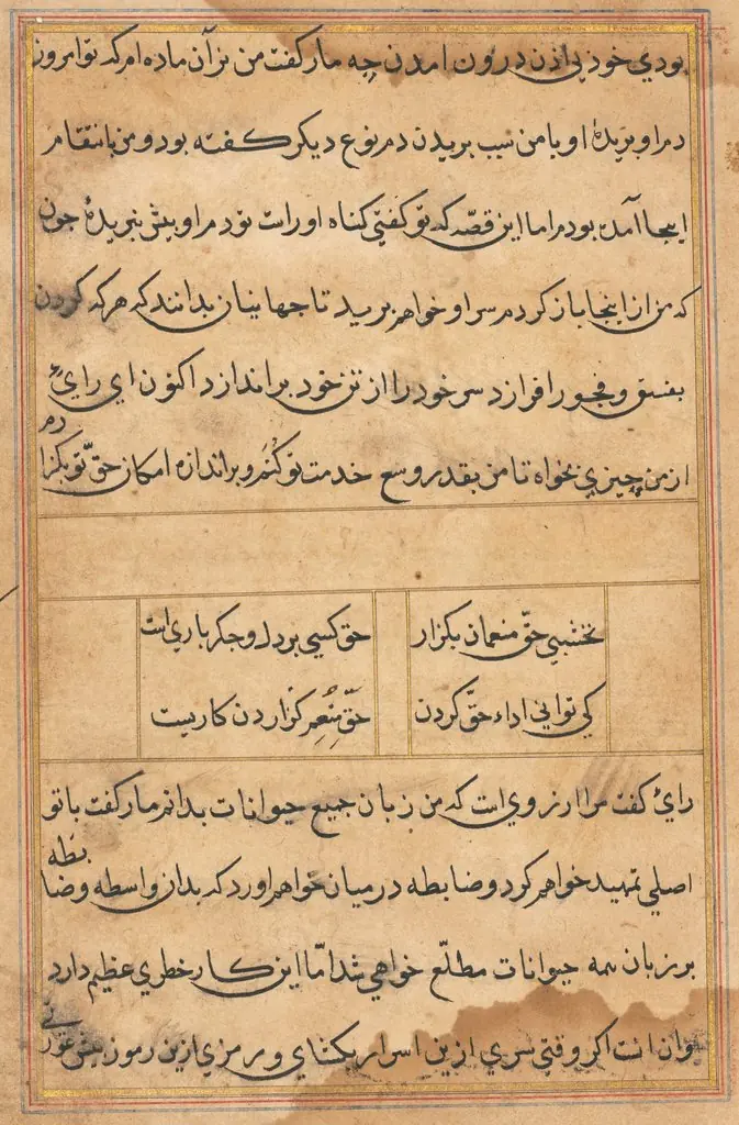 Page from Tales of a Parrot (Tuti-nama): text page