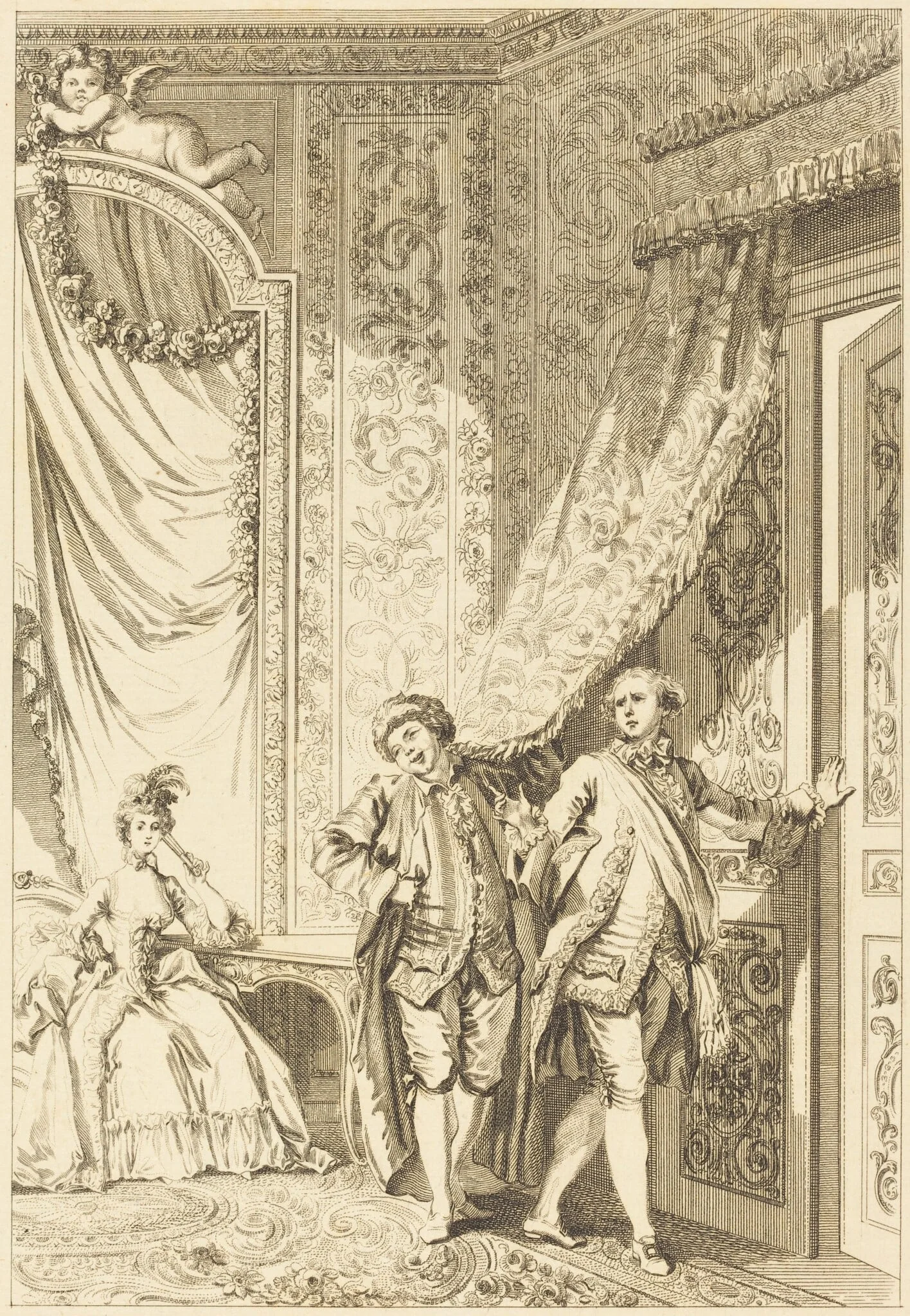 Le magnifique, by Jean-Baptiste Tilliard, ink, 1776