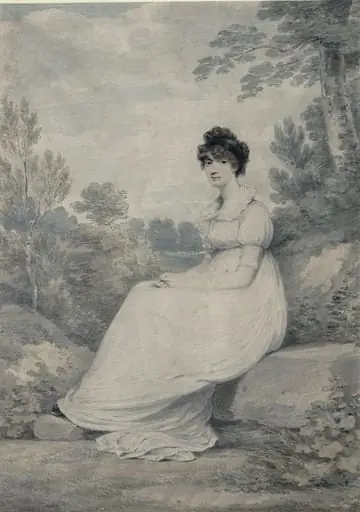 Portrait of a young lady, seated