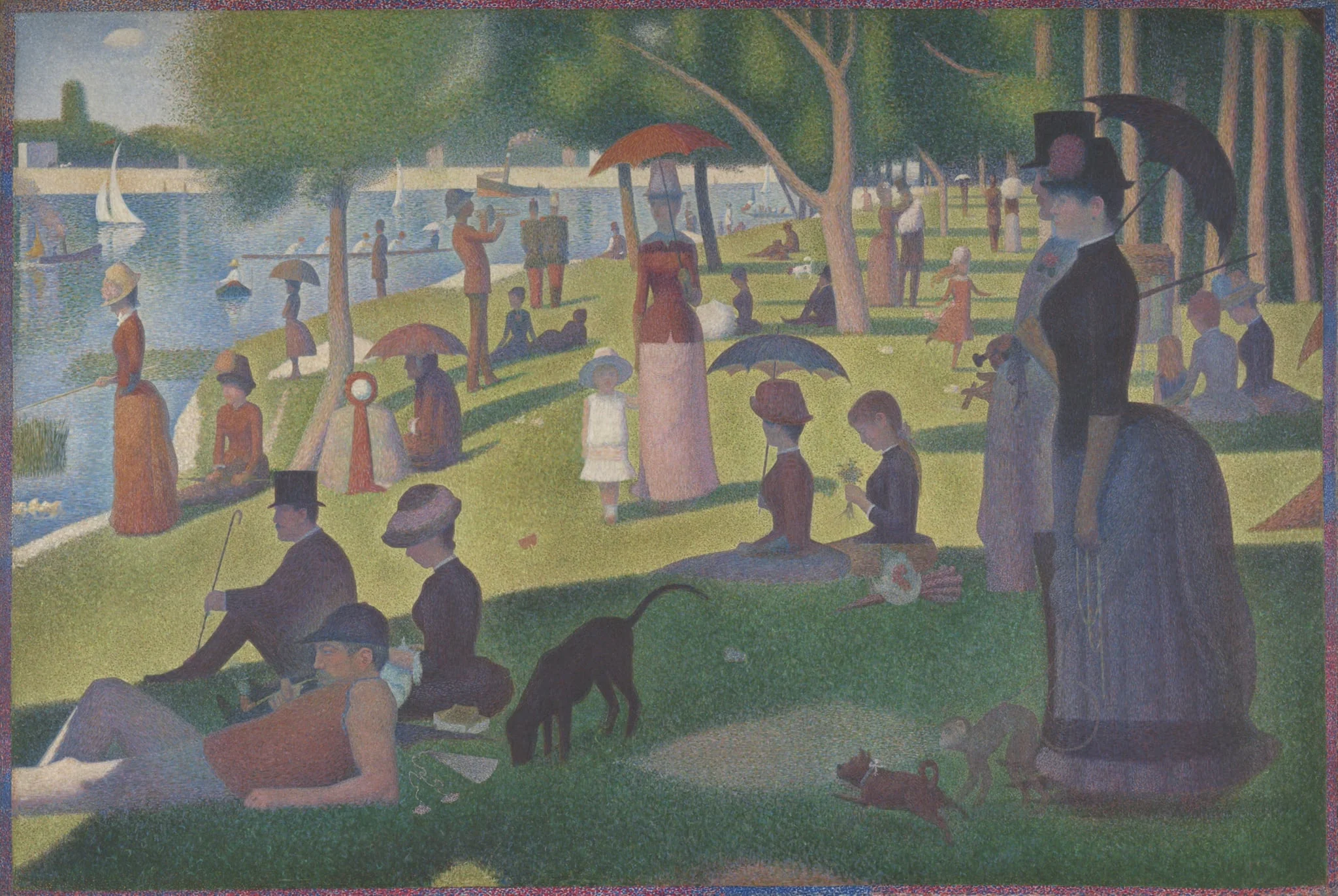 A Sunday on La Grande Jatte — 1884, by Georges Seurat, oil, 1885