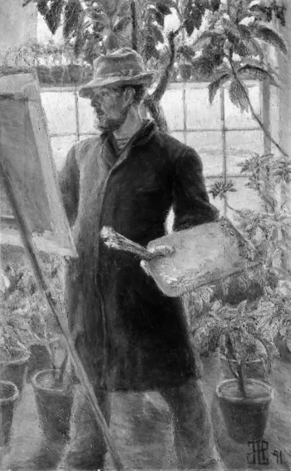 Maleren Harald Holm, by Unknown, 1891