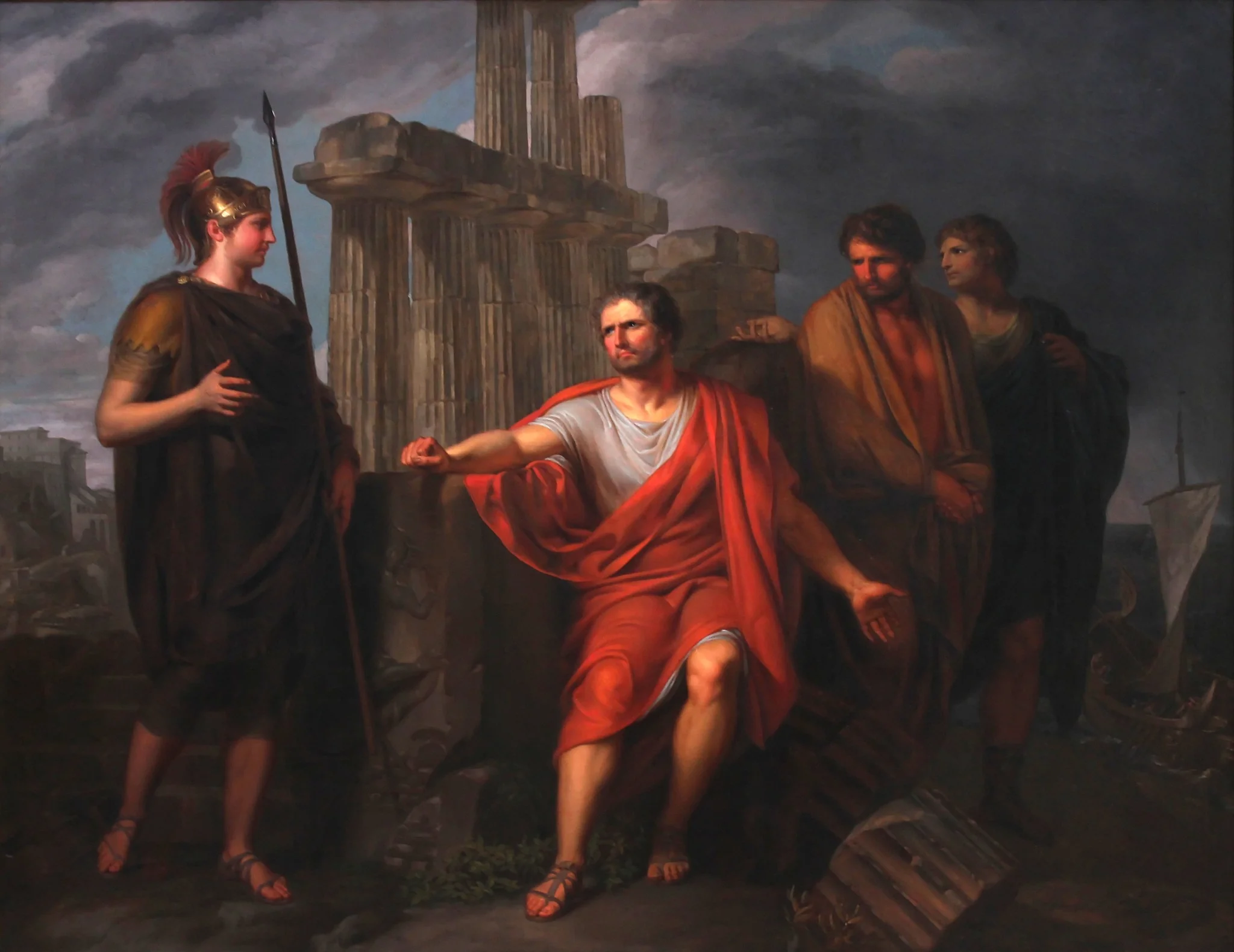 Marius on the ruins of Carthage, by Pierre Joseph Célestin François, oil, 1796