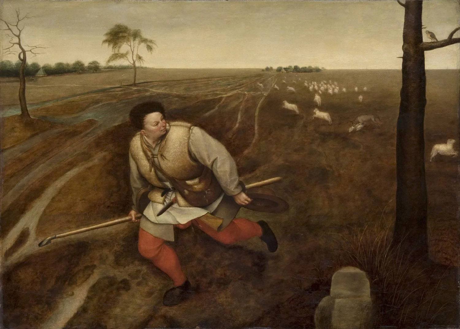 The Unfaithful Shepherd, by Unknown, oil, 1612