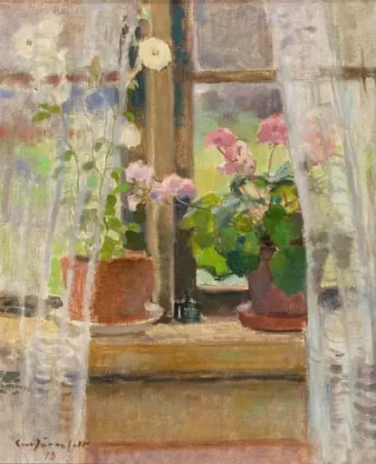 Kukkia ikkunalaudalla