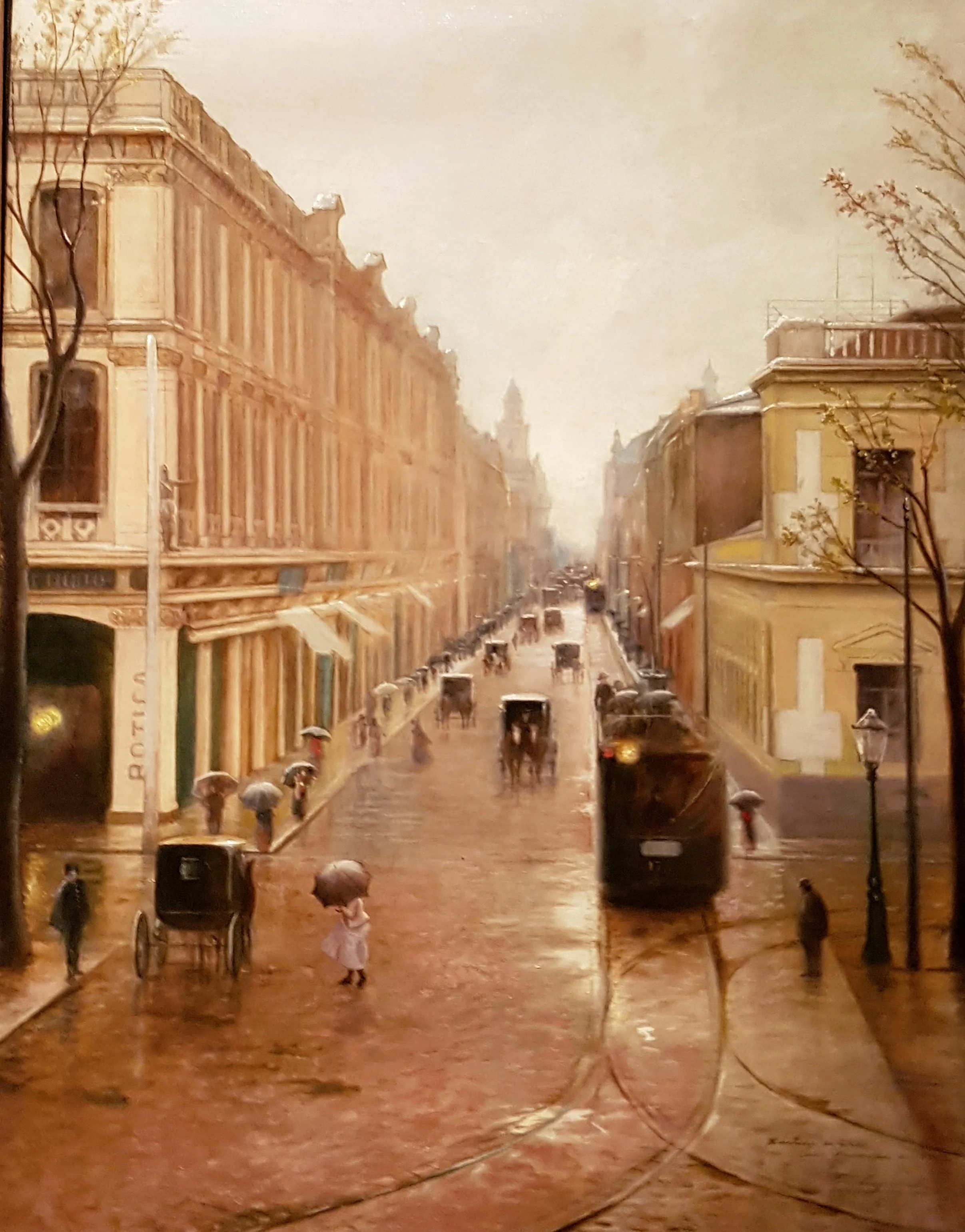 Calle Ahumada en 1902, by Enrique Lynch del Solar, oil, 1902