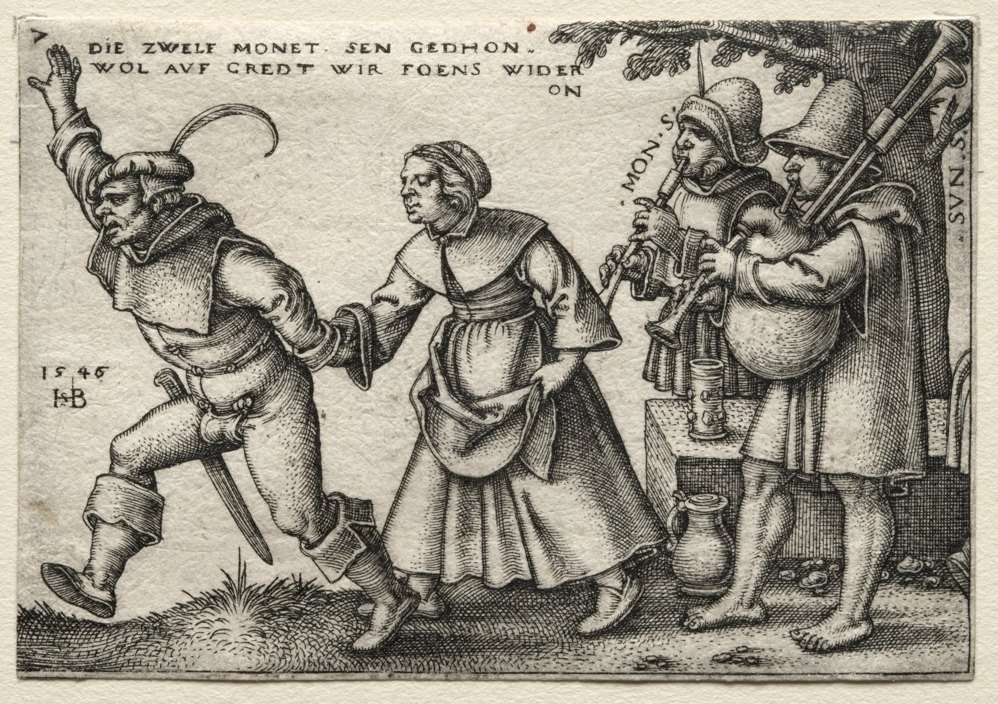 The Twelve Months:  The Year's End, by Sebald Beham, 1546