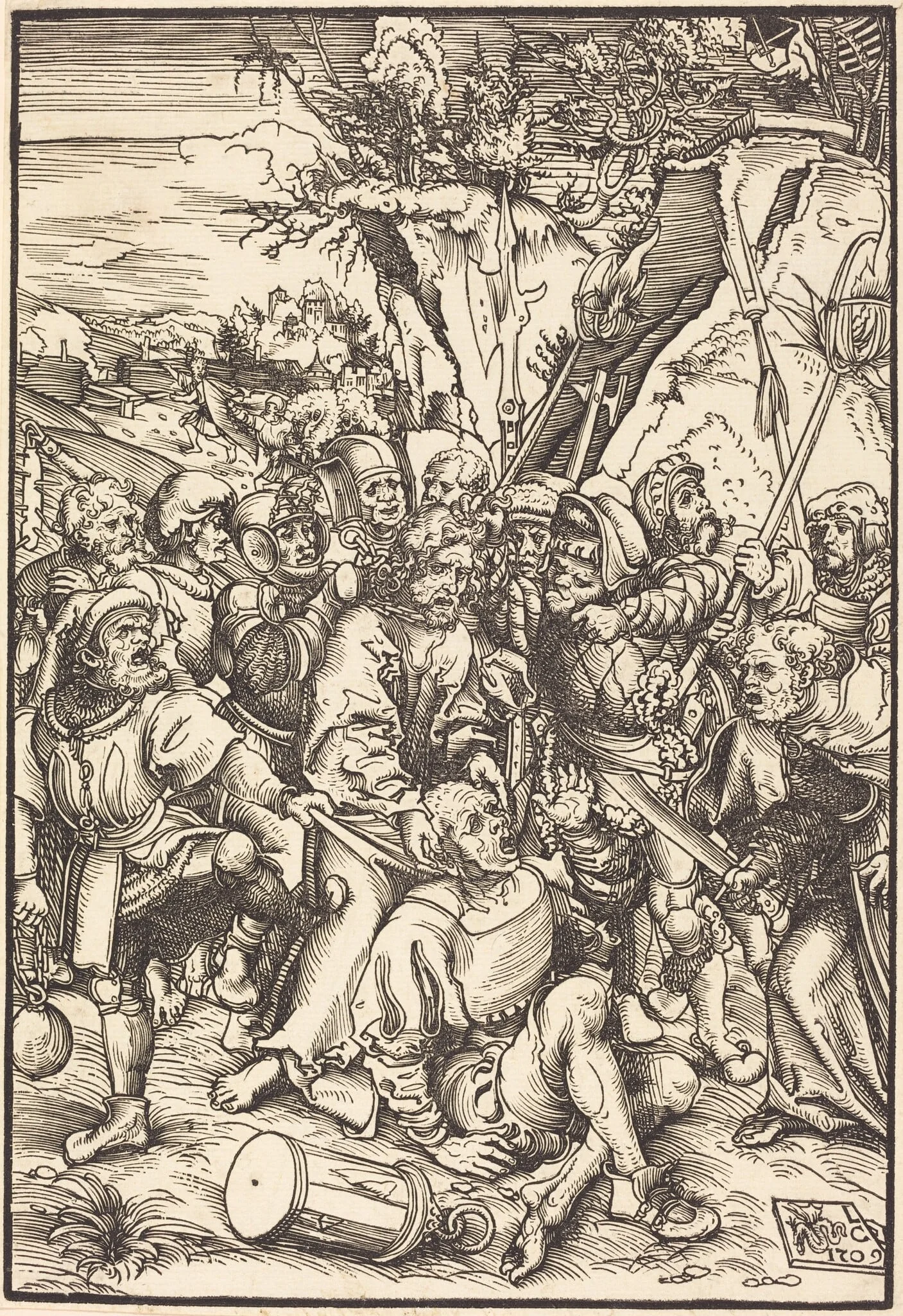 Christ Taken Captive, by Lucas Cranach the Elder, ink, 1509