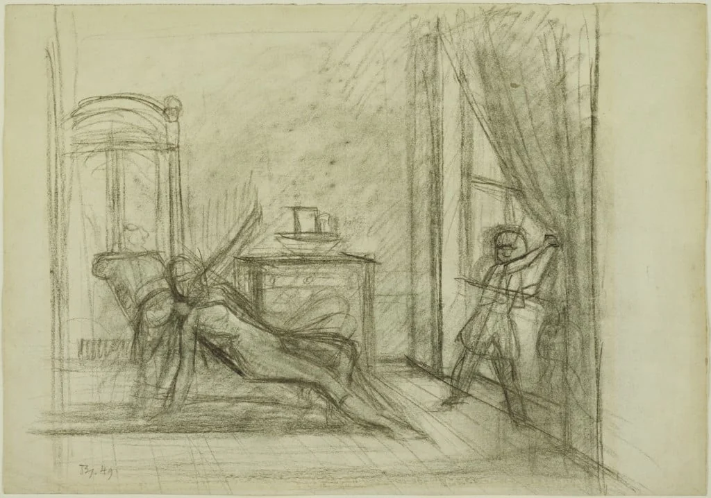 Untitled, by Balthus, chalk, 1949