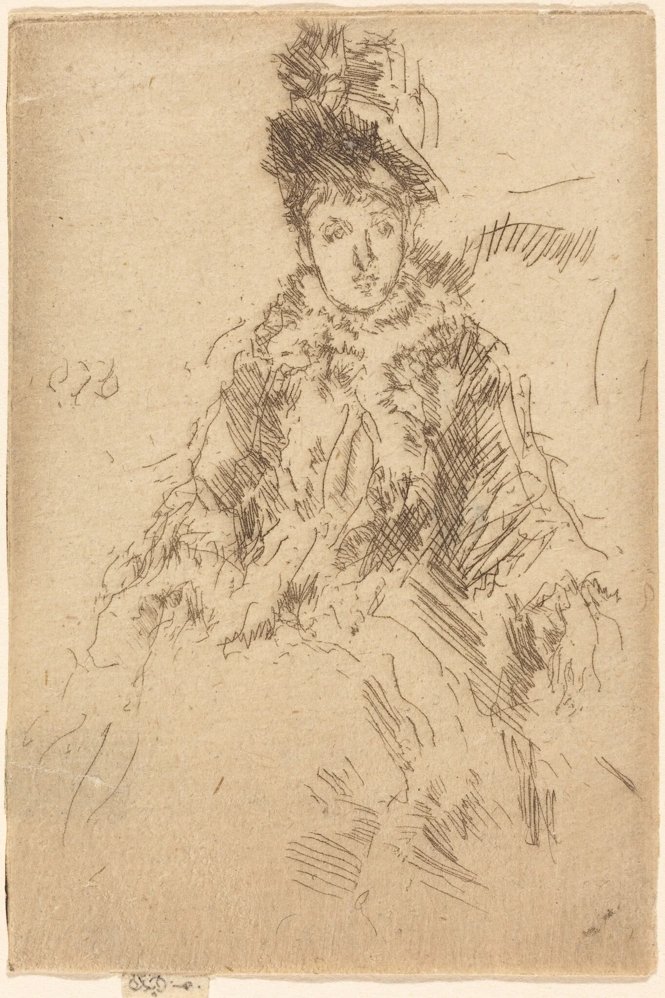 Miss Lenoir, by James McNeill Whistler, ink, 1887
