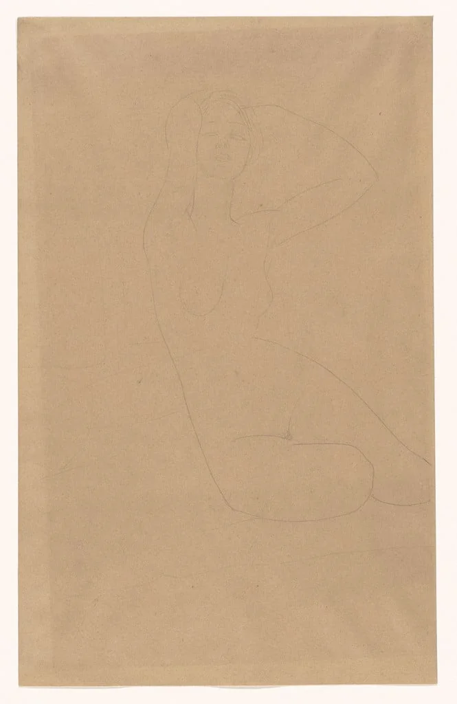 Untitled, by Amedeo Modigliani, graphite, 1918
