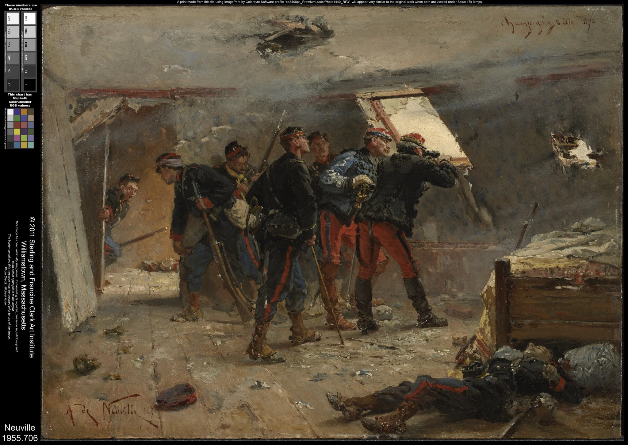 Champigny, 2 December 1870, by Alphonse de Neuville, oil, 1888