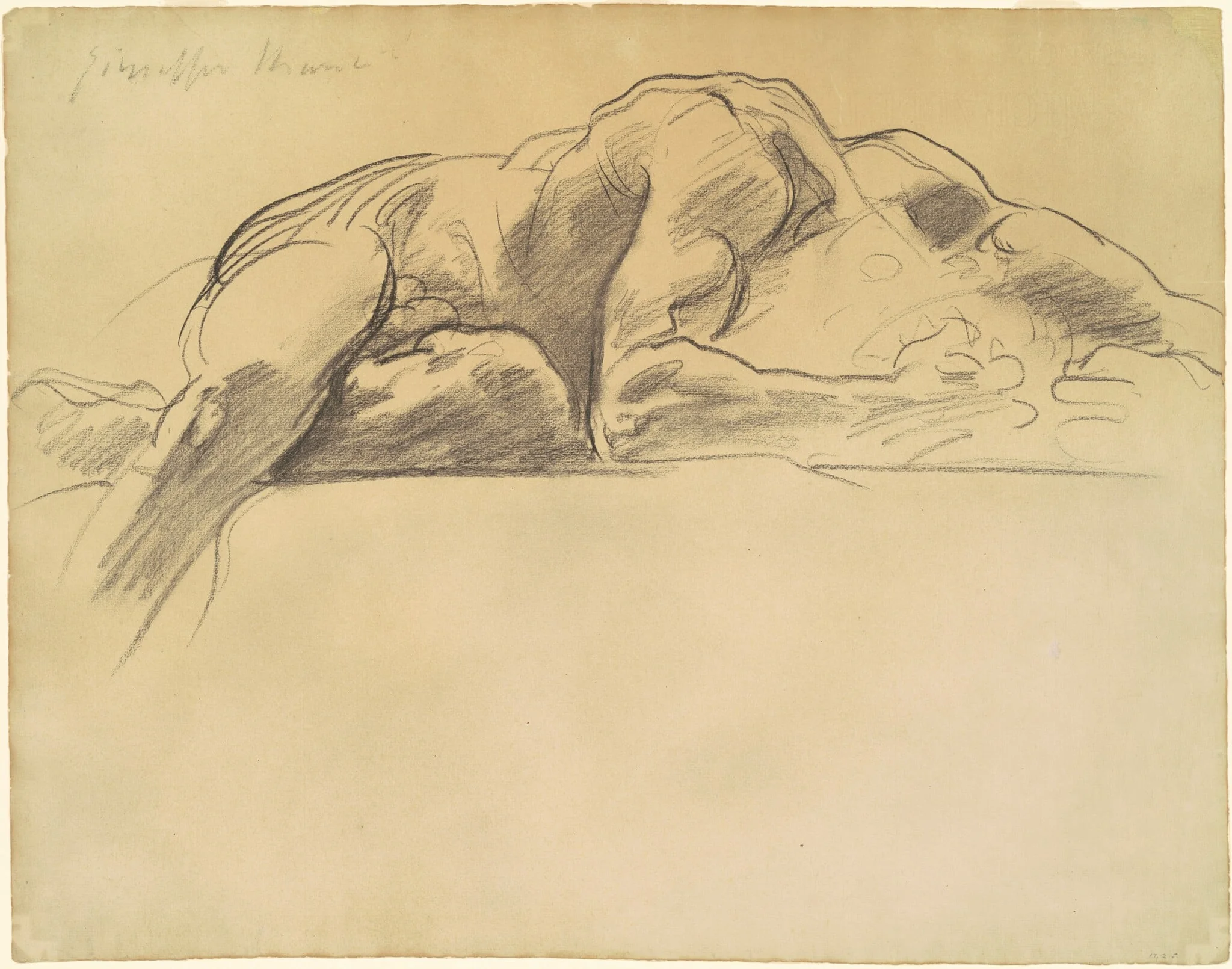 Study for "Hell", by John Singer Sargent, charcoal, 1910