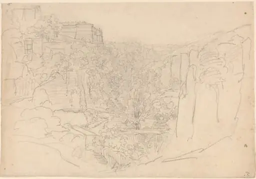 Fortified Castle Above a Narrow Valley