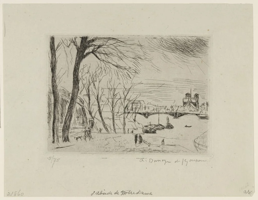 Untitled, by André Dunoyer de Segonzac, ink, 1924