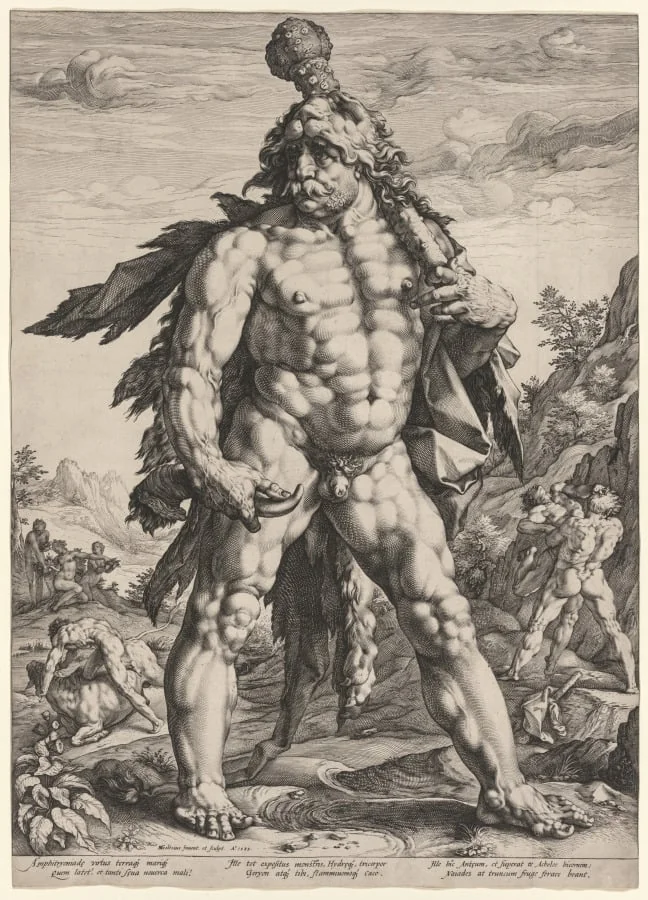 The Great Hercules or 'Knollenman', by Hendrik Goltzius, 1589