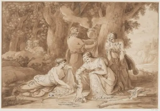 Thetis dipping Achilles