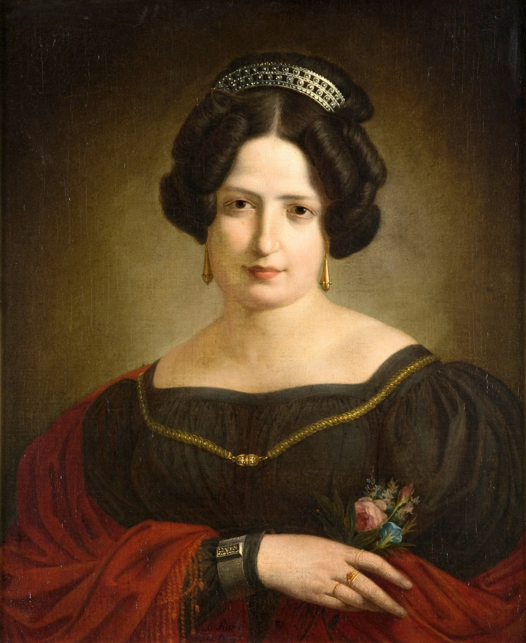 Portrait of Wife Antonina, by Kanuty Rusiecki, oil, 1830