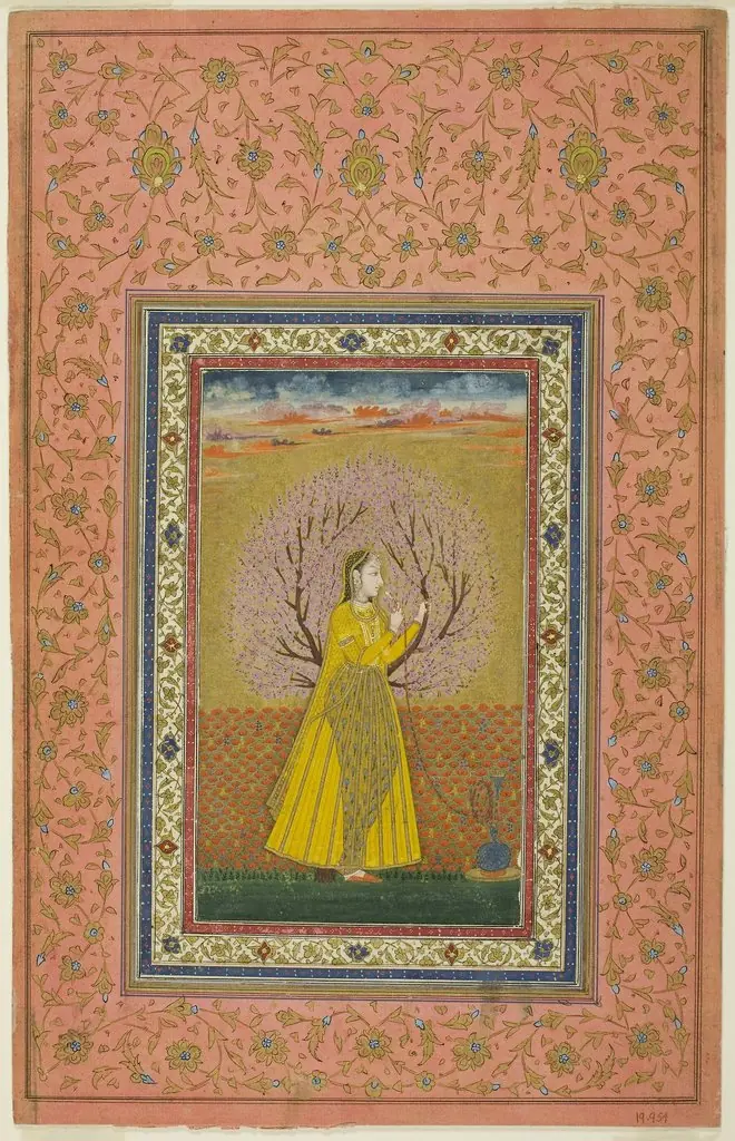 Young Woman Smoking a Huqqa