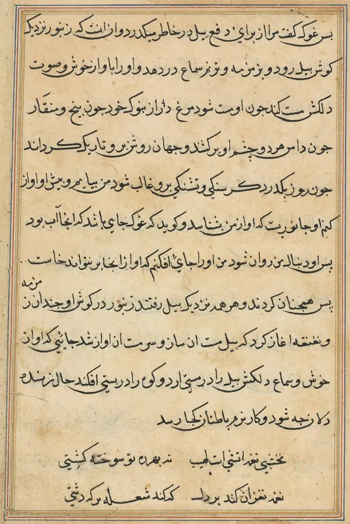 Page from Tales of a Parrot (Tuti-nama): text page