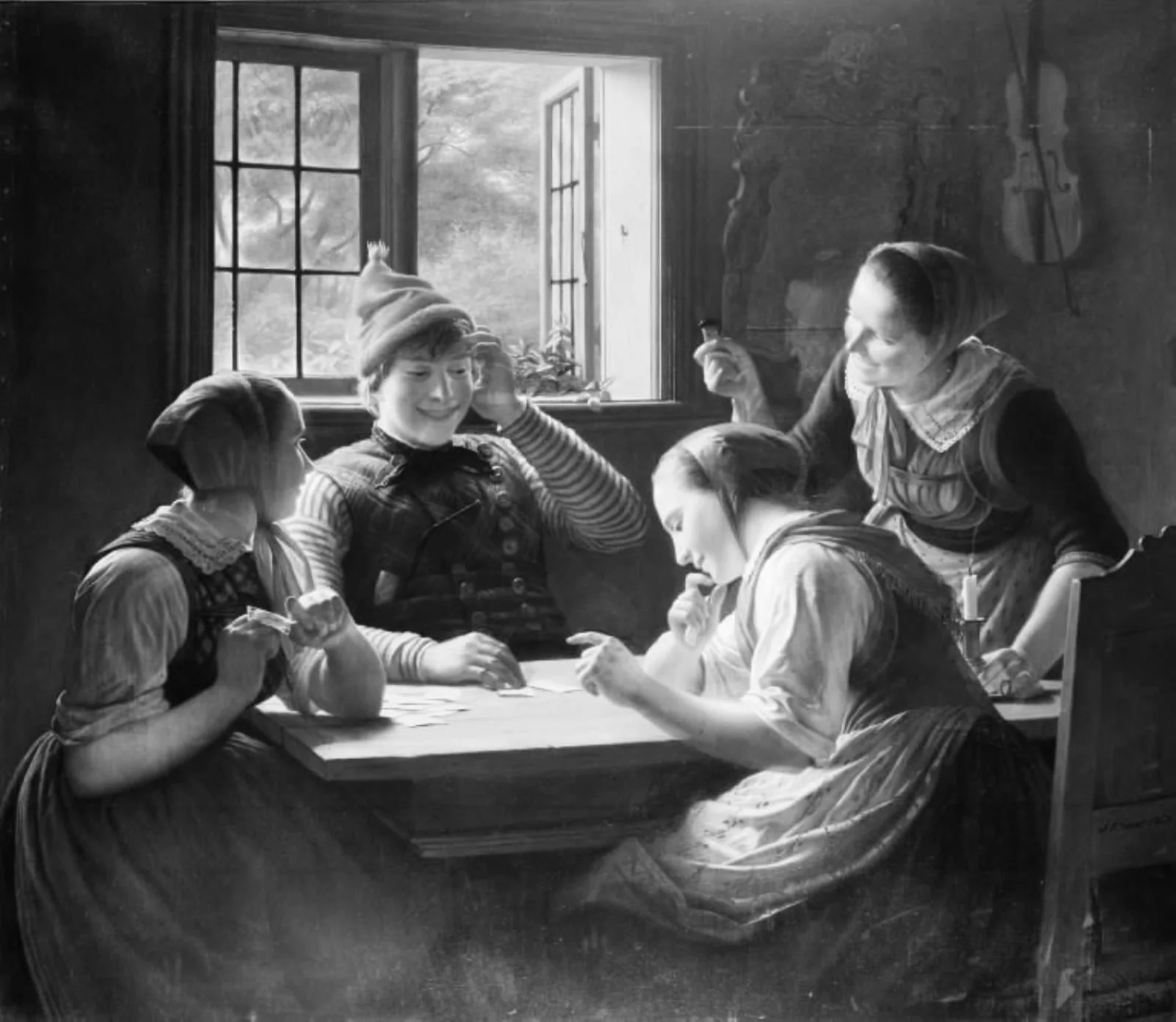 Sorteperspillerne, by Unknown, 1862
