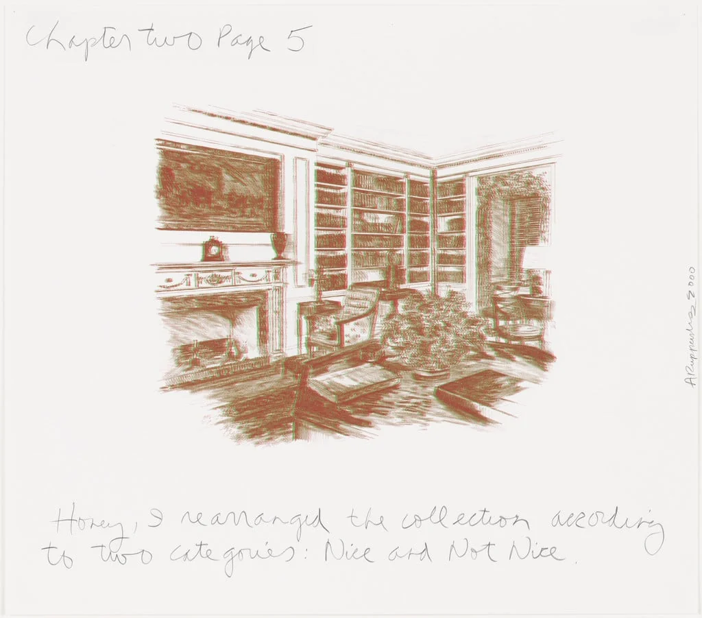 Untitled, by Allen Ruppersberg, graphite, 2000