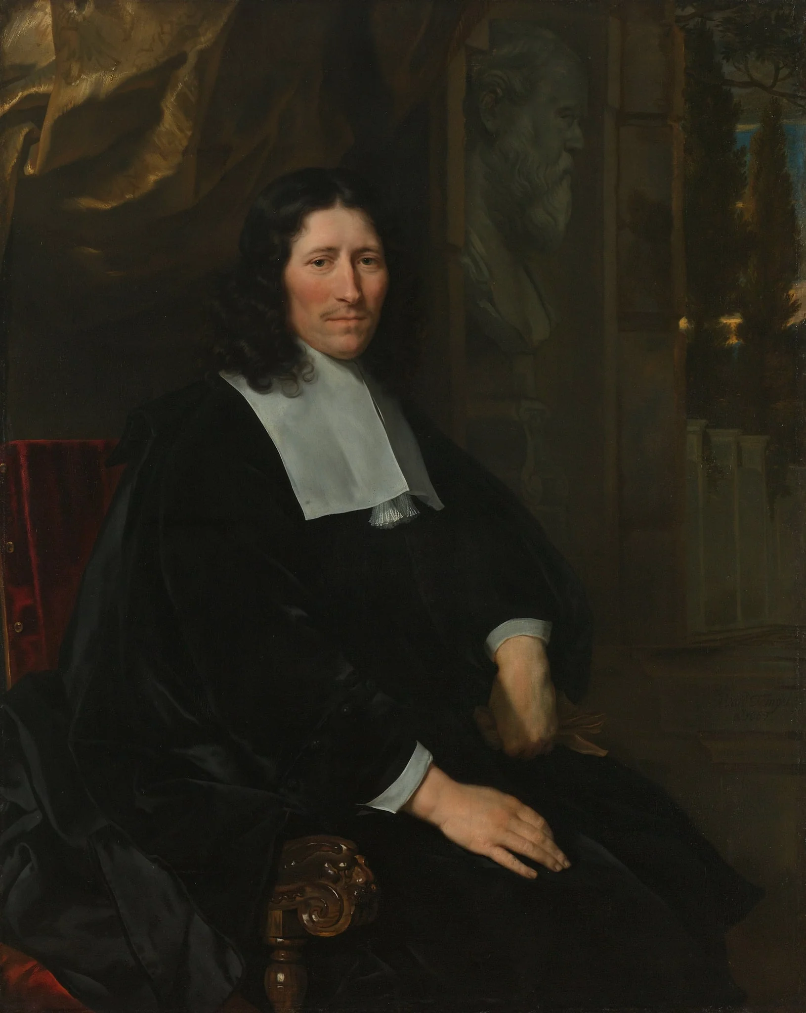 Portrait of Pieter de la Court, by Unknown, unspecified, 1667