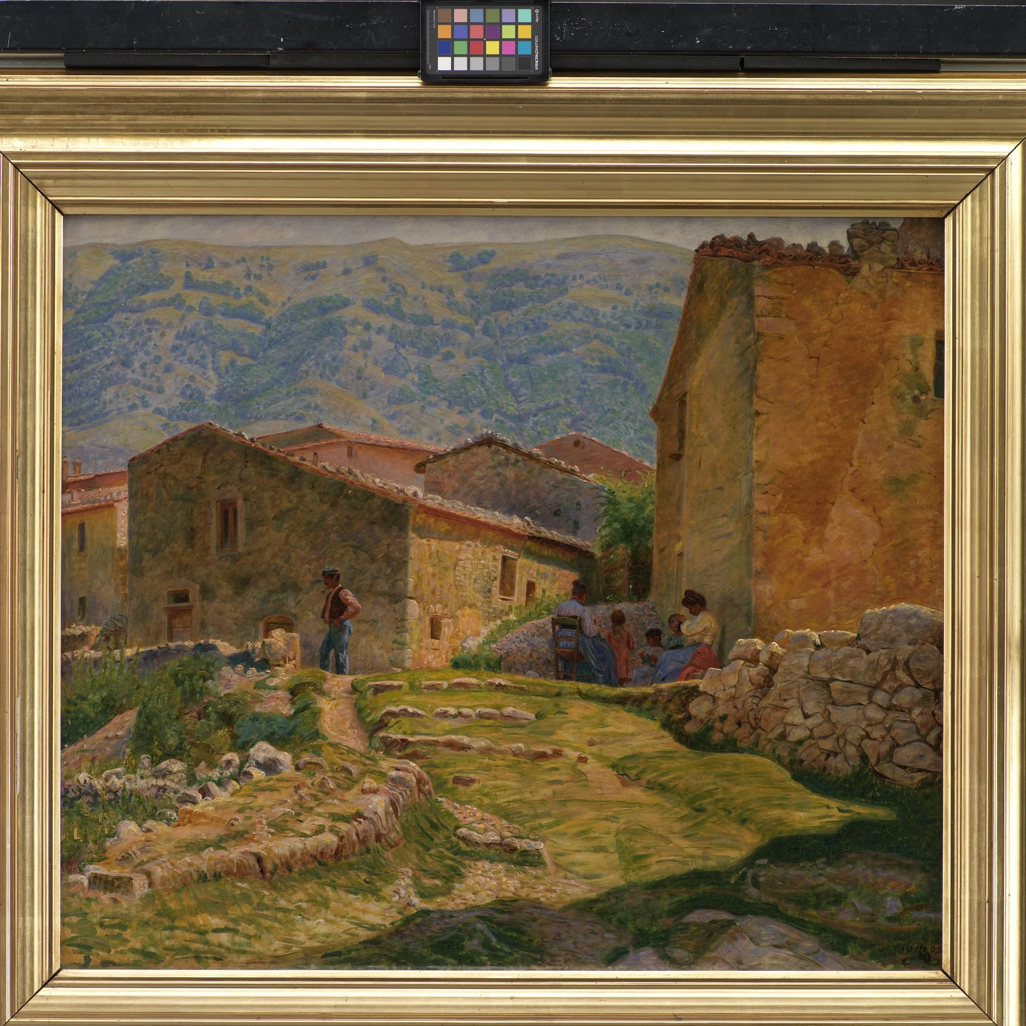 Solskinsformiddag i Civita d'Antino, by Unknown, 1905