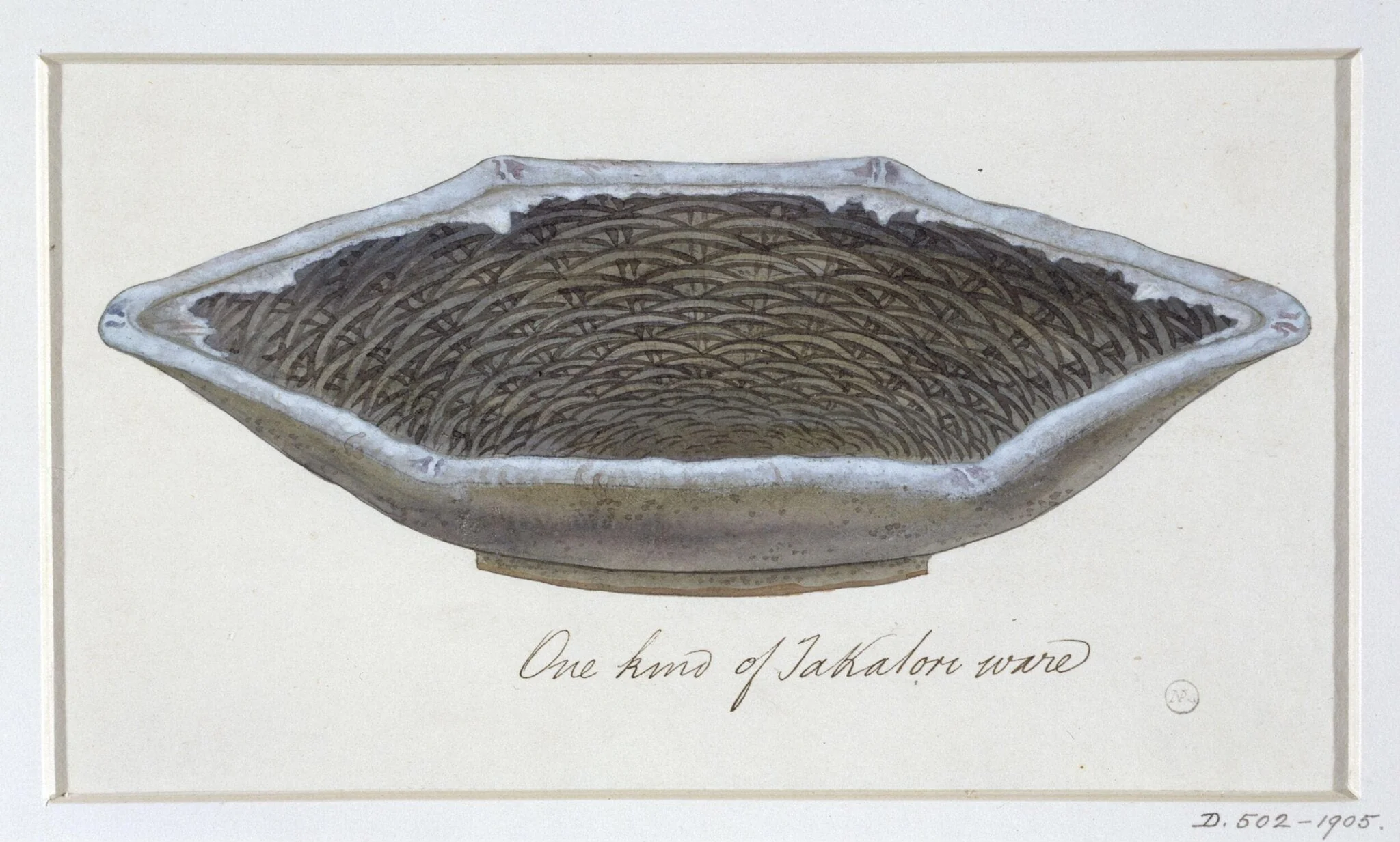 One kind of Takatori ware, by Unknown, paint, 1877