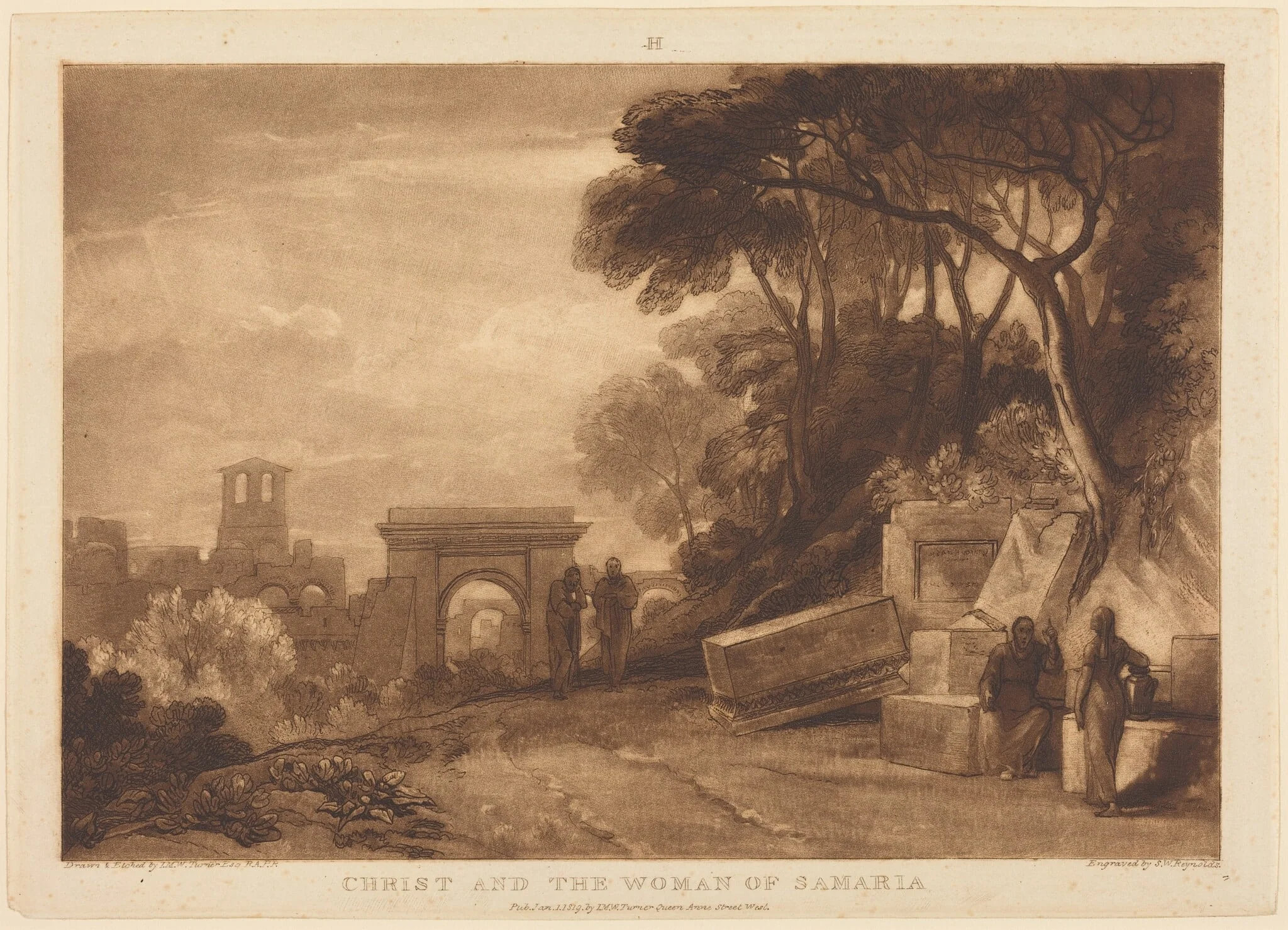 The Woman of Samaria, by Joseph Mallord William Turner, ink, 1819