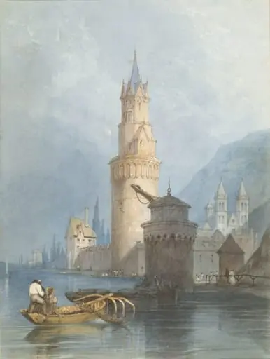 Tower and Mill at Andernach on the Rhine