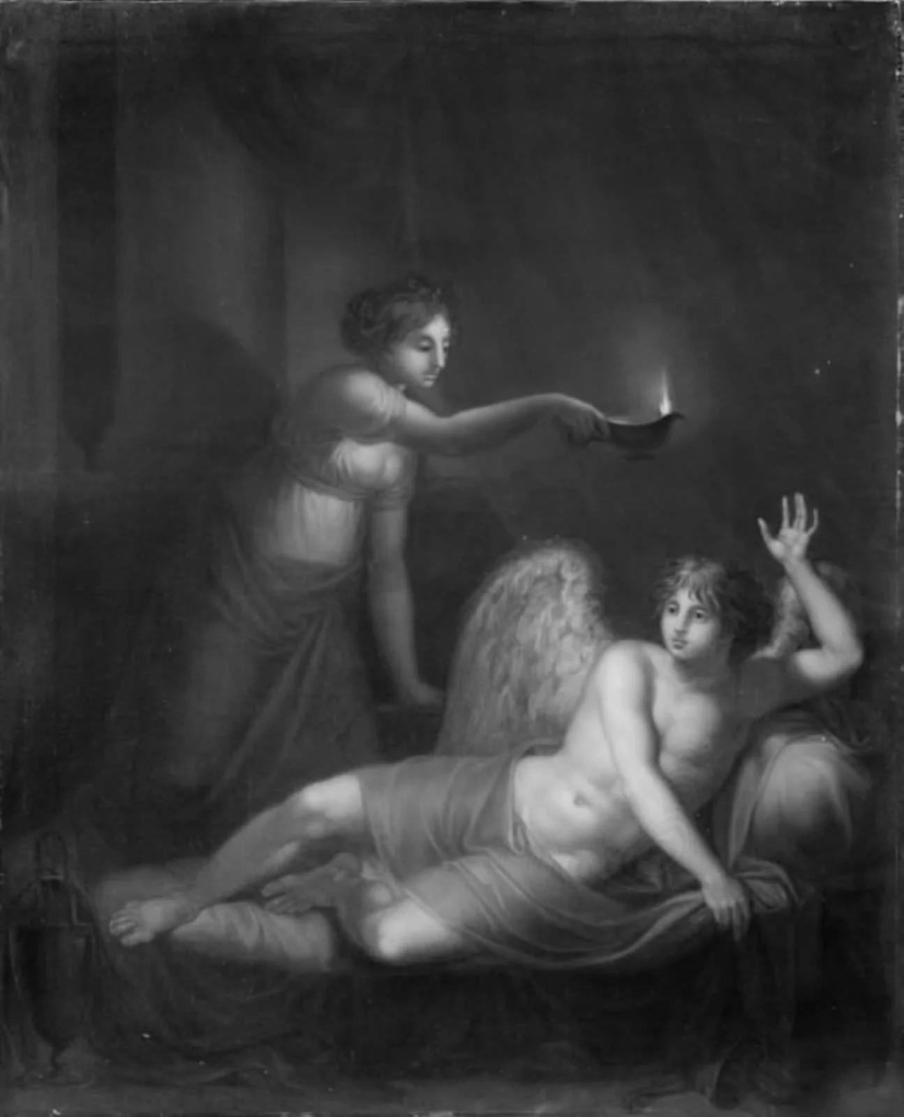 Amor, der vækkes af Psyche, by Unknown, 1796