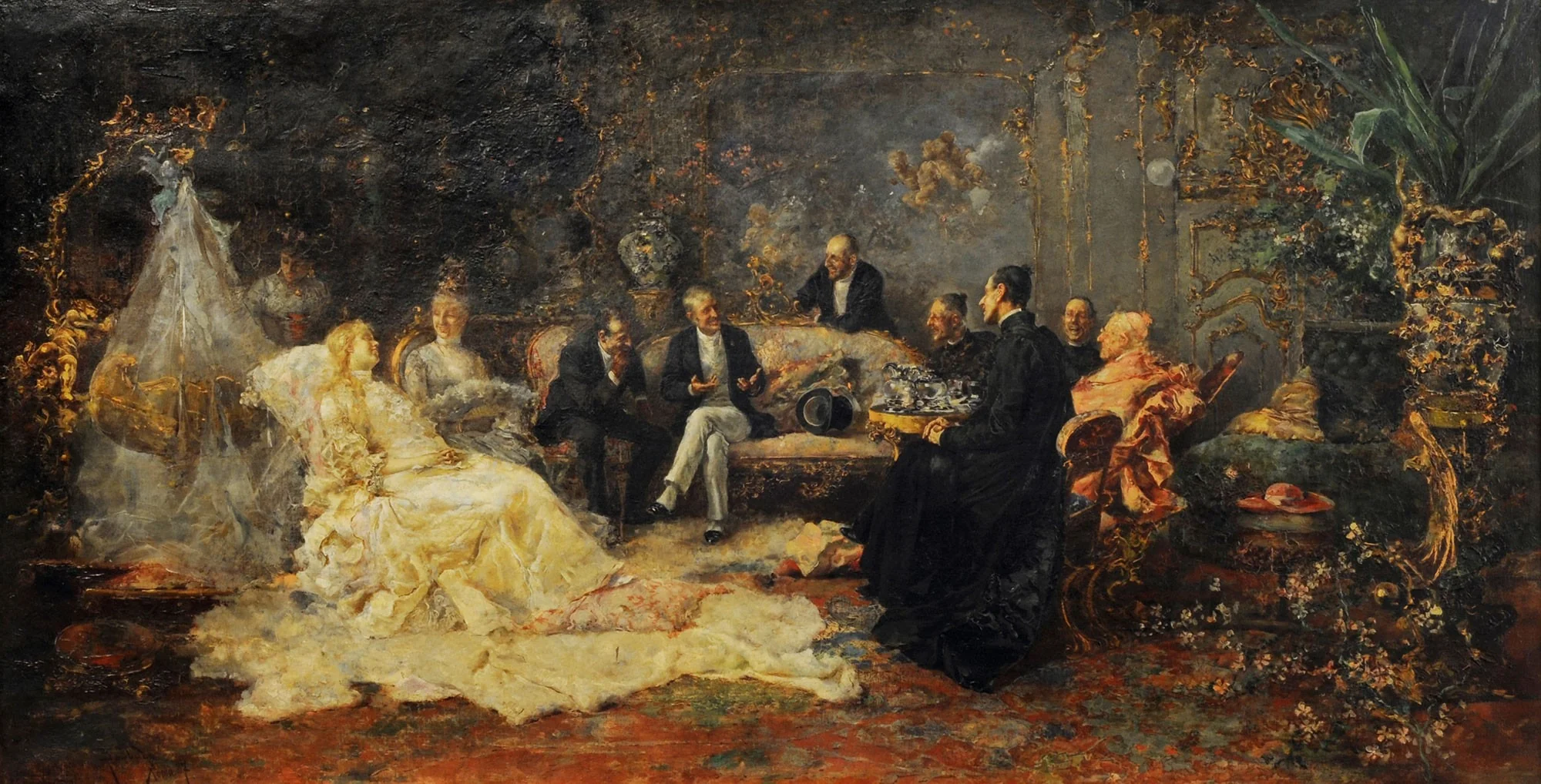 The convalescent, by Salvador Sánchez Barbudo, oil, 1894