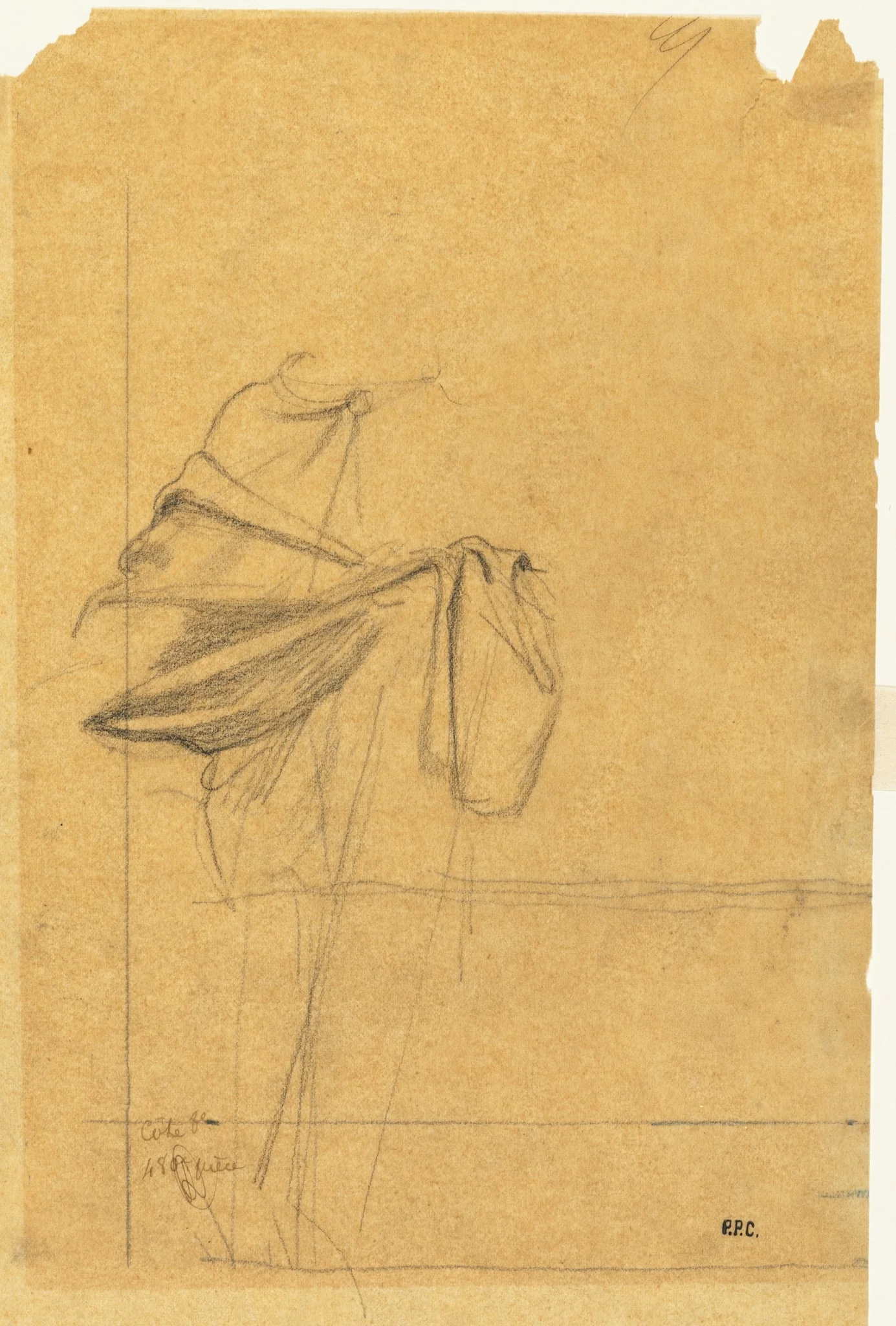 Drapery Study, by Pierre Puvis de Chavannes, 1804