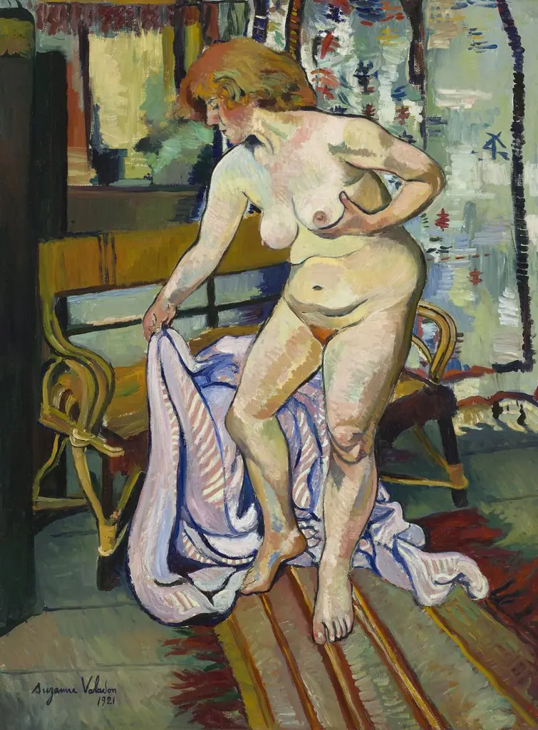Nude with drapery