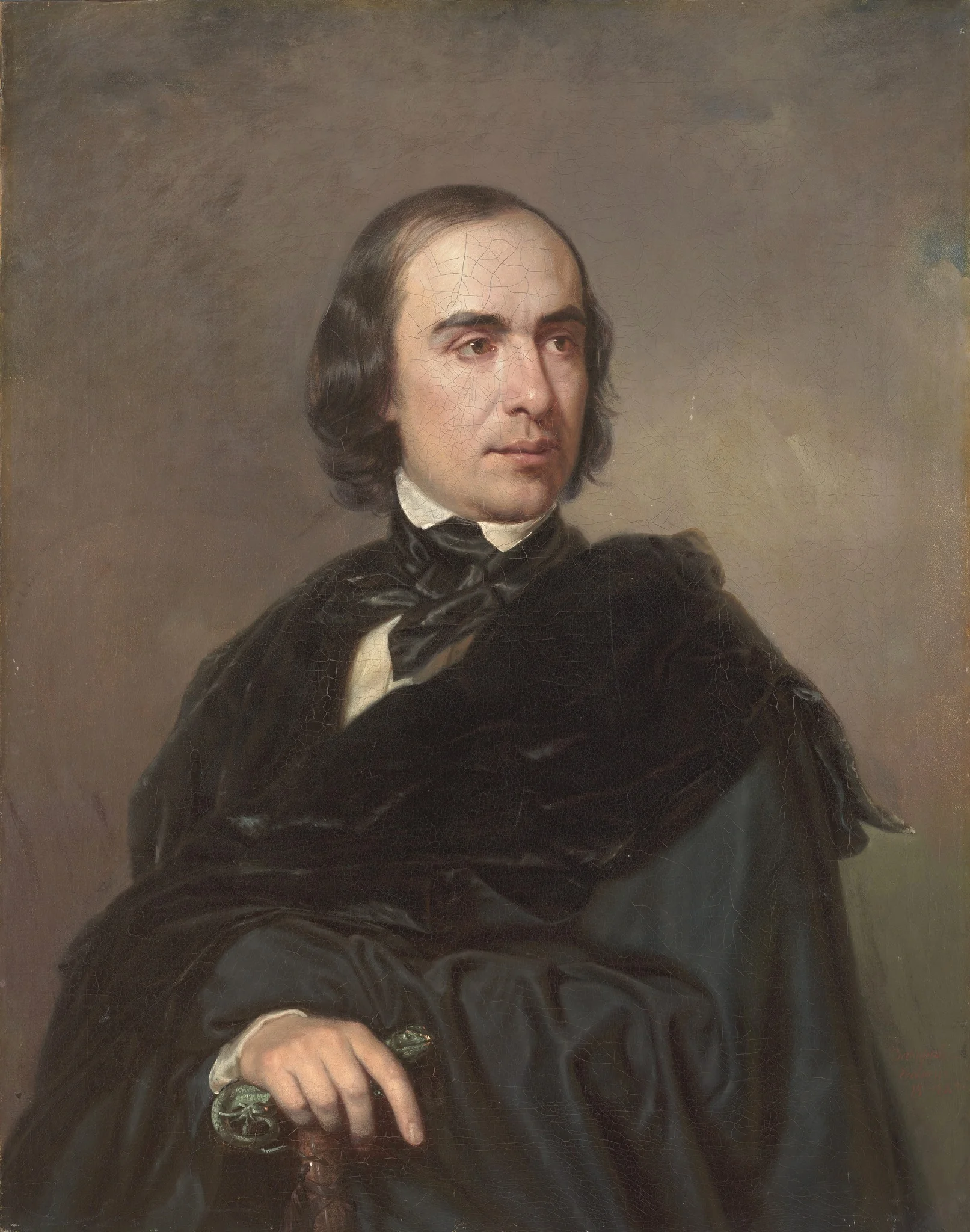 Portrait of Timofei Nikolayevich Granovsky, by Pyotr Zakharov-Chechenets, oil, 1845