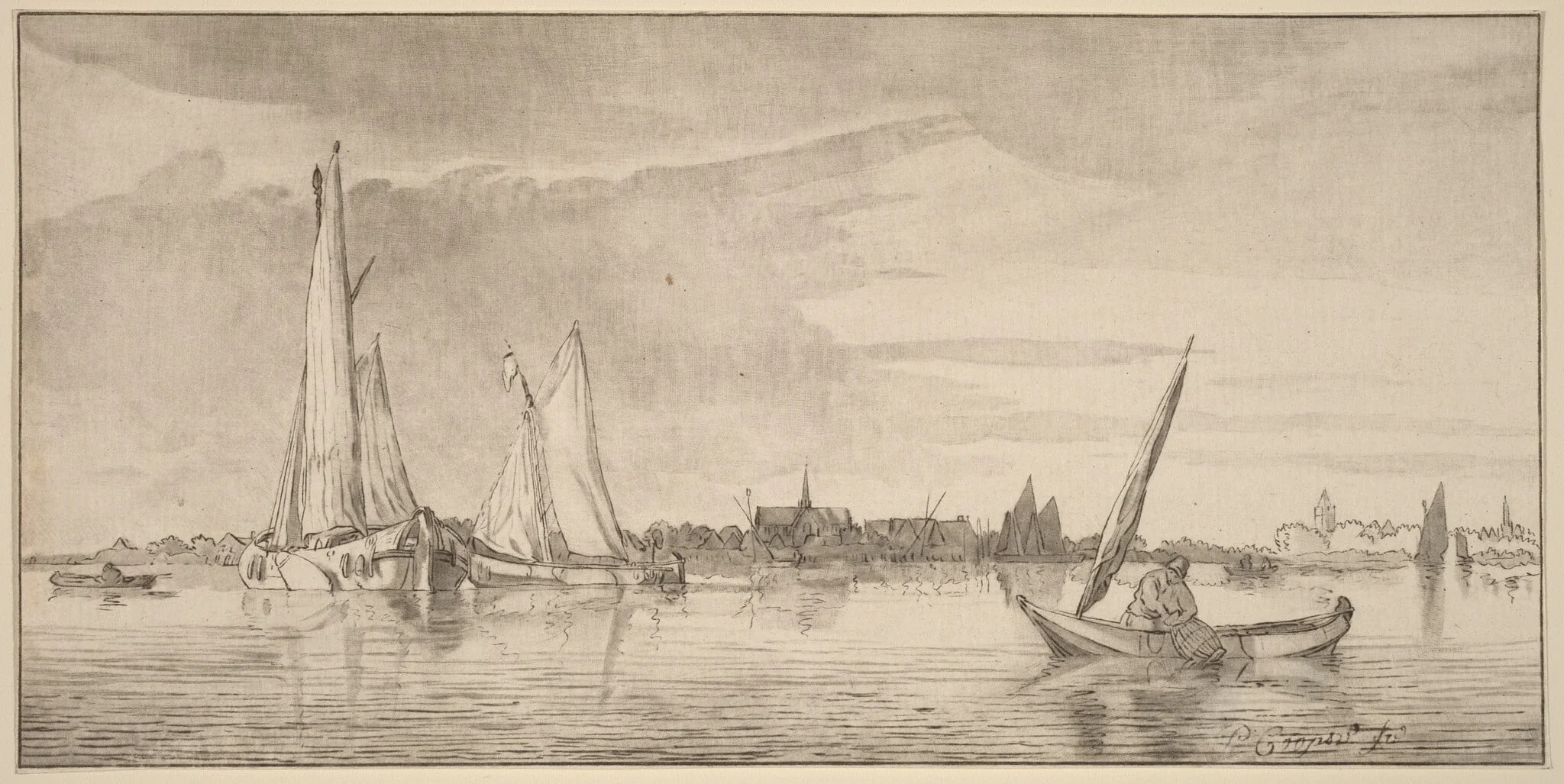 River with Town