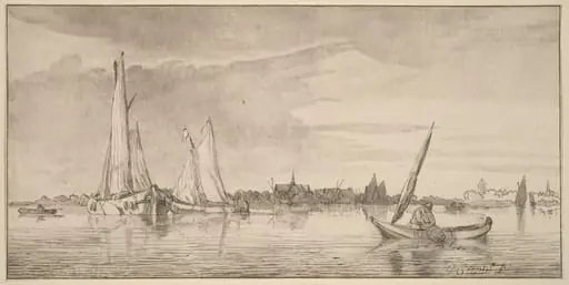 River with Town