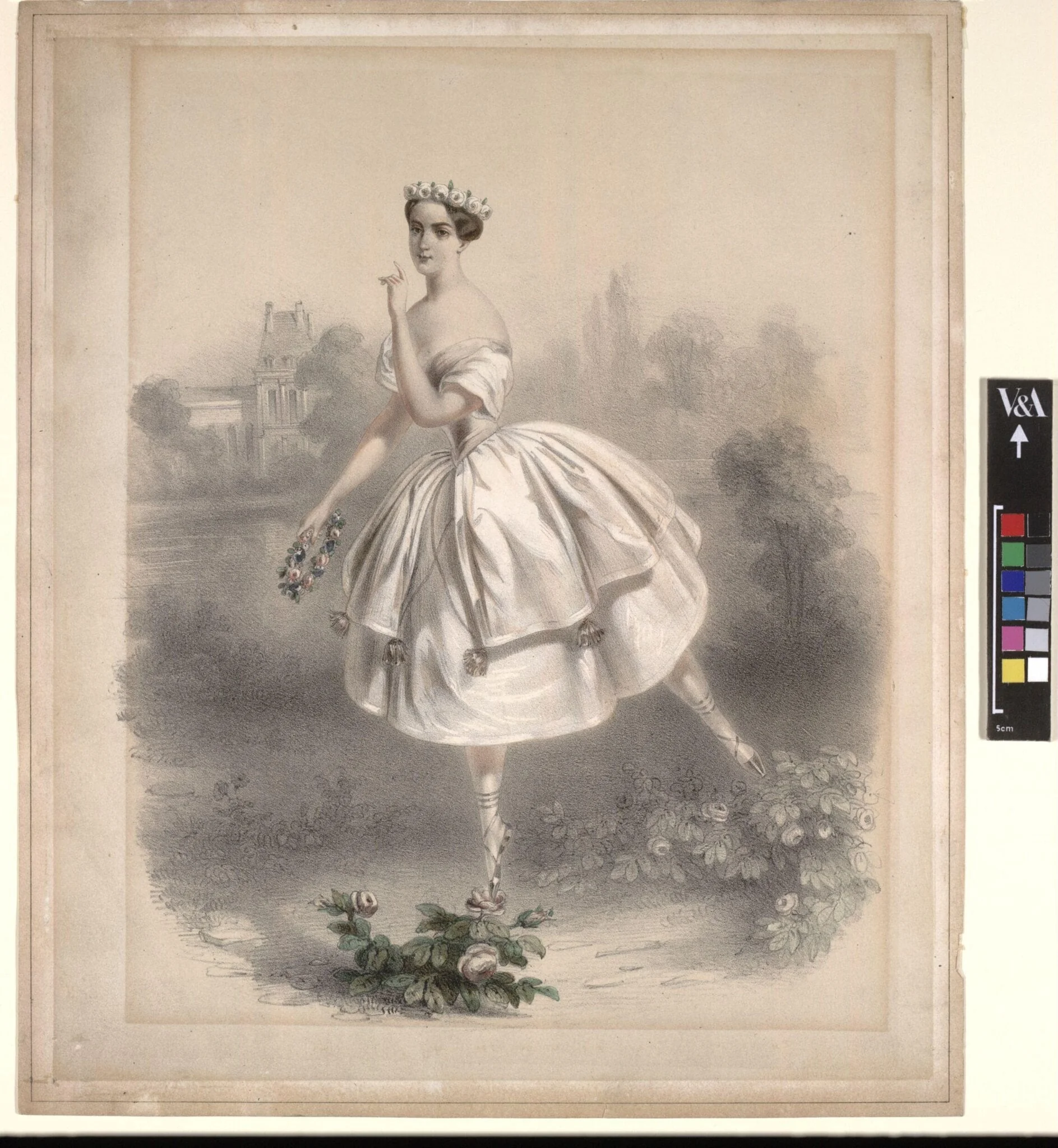 Marie Taglioni in L'Ombre, by Unknown, 1840