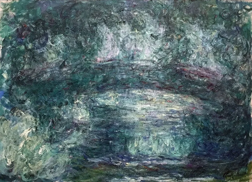 Japanese Bridge, by Claude Monet, oil, 1919