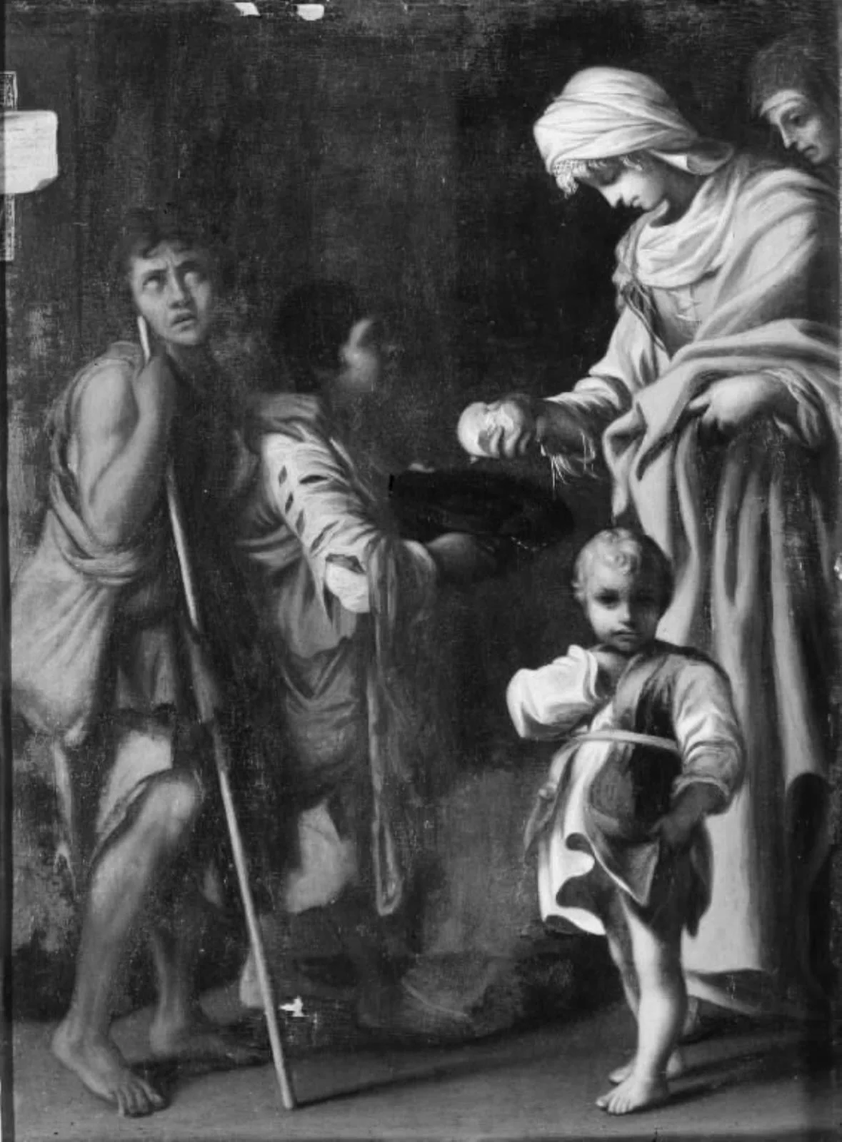 The Giving of Alms, by Unknown, 1550