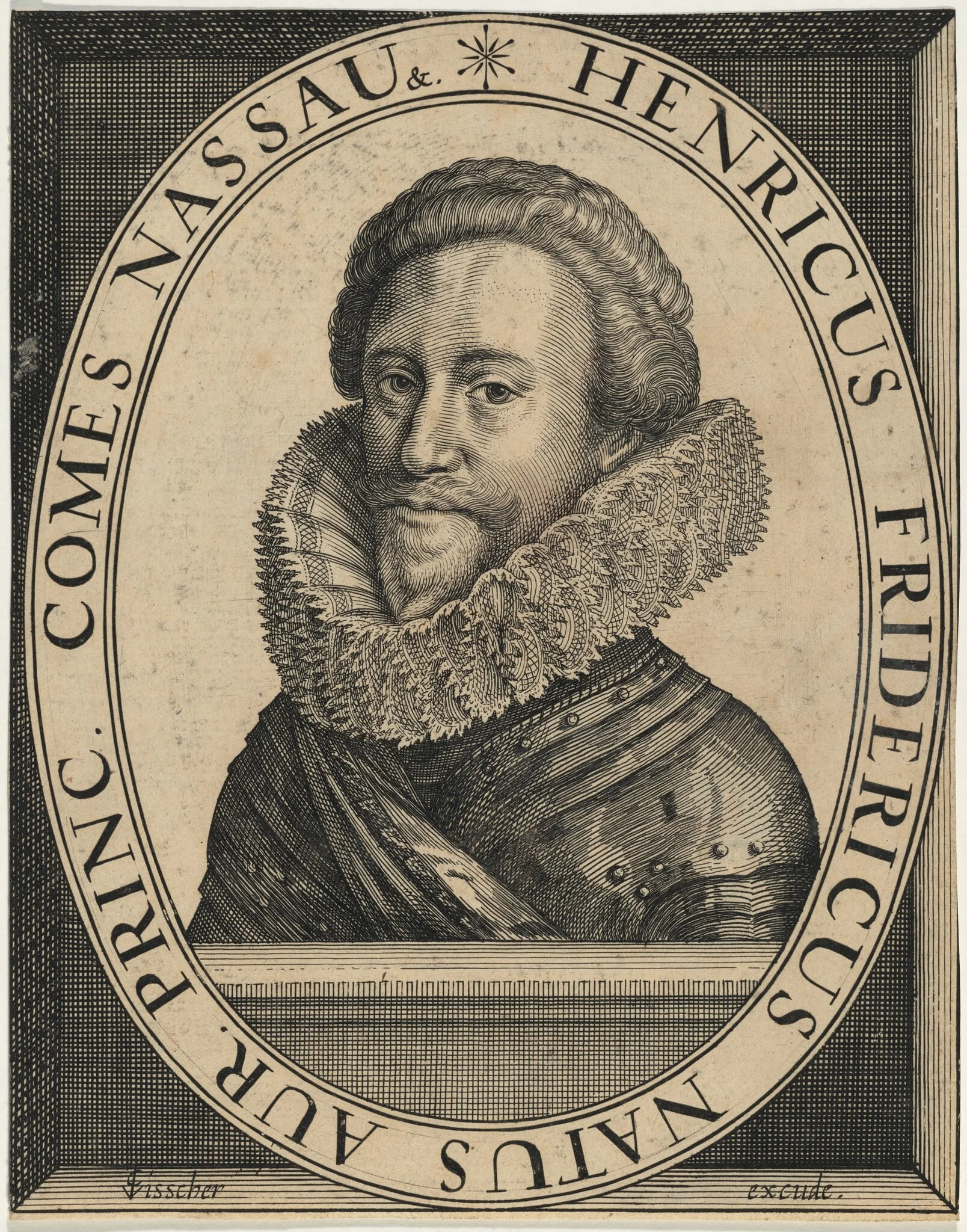 Frederick Henry of Nassau, by Claes Jansz Visscher, ink, 1619