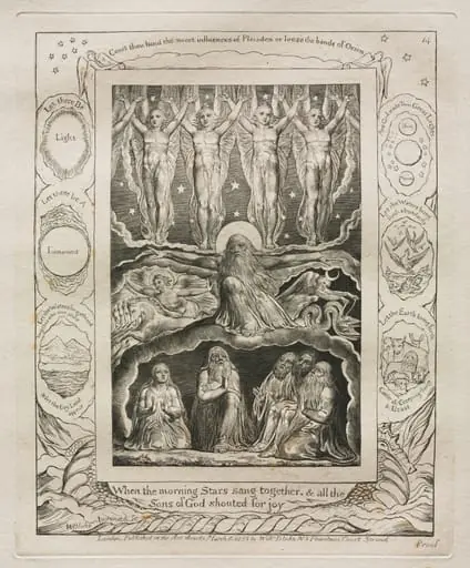 The Book of Job:  Pl. 14, When the morning Stars sang together, and all the