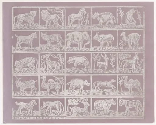 Endpaper with Animals
