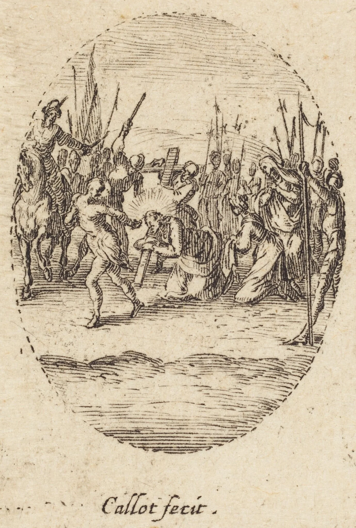 Christ Carrying the Cross, by Jacques Callot, ink, 1631