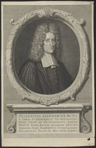 Portrait of Fridericus Spanhemius, professor of Theology and Antiquities